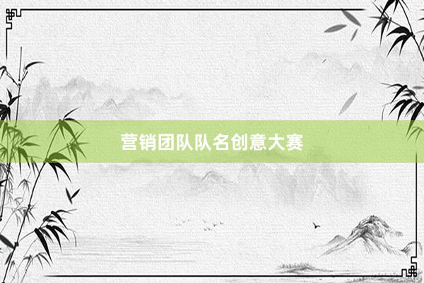 营销团队队名创意大赛